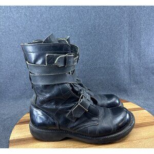Vintage Double H Brand Military Tanker Combat Jump Boots Size 8.5D Black Read